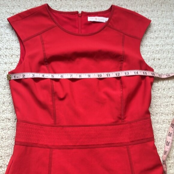 Tory Burch Women's Red Wool Sleeveless Sheath Dress Size 6 - Picture 10 of 14